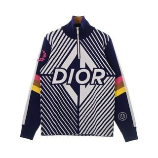 ディオールオム(DIOR HOMME)のDior Homme ディオールオム ニット・セーター M 白x紫(総柄) 【古着】【中古】(ニット/セーター)