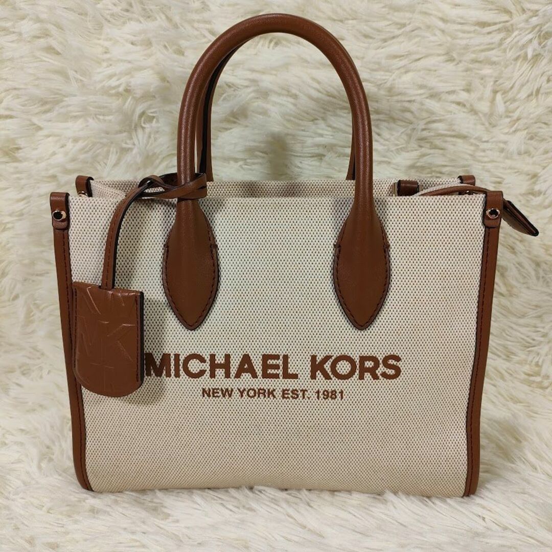 Michael Kors(マイケルコース)の美品 マイケルコース キャンバス トートバッグ 2WAY ミレラ MIRELLA レディースのバッグ(ショルダーバッグ)の商品写真