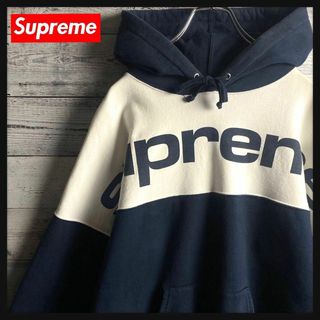 シュプリーム(Supreme)の【人気デザイン】シュプリーム☆両面ビッグプリントロゴ パーカー　希少カラー(パーカー)