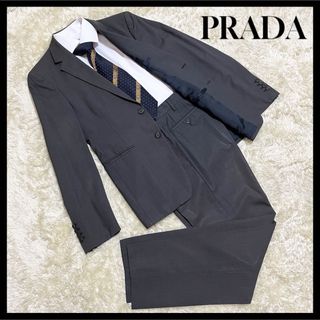 プラダ(PRADA)の✨即日発送✨PRADA セットアップ スーツ グレー 46 無地 ウール 毛(セットアップ)