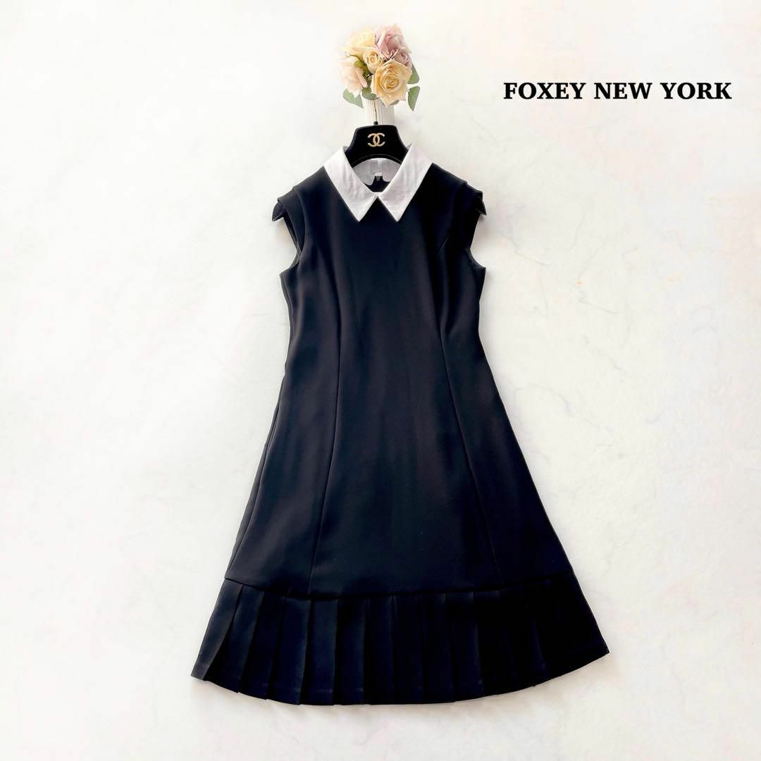 FOXEY NEW YORK - 【FOXEY NY】大人可愛い＊白襟 プリーツノースリーブ ...