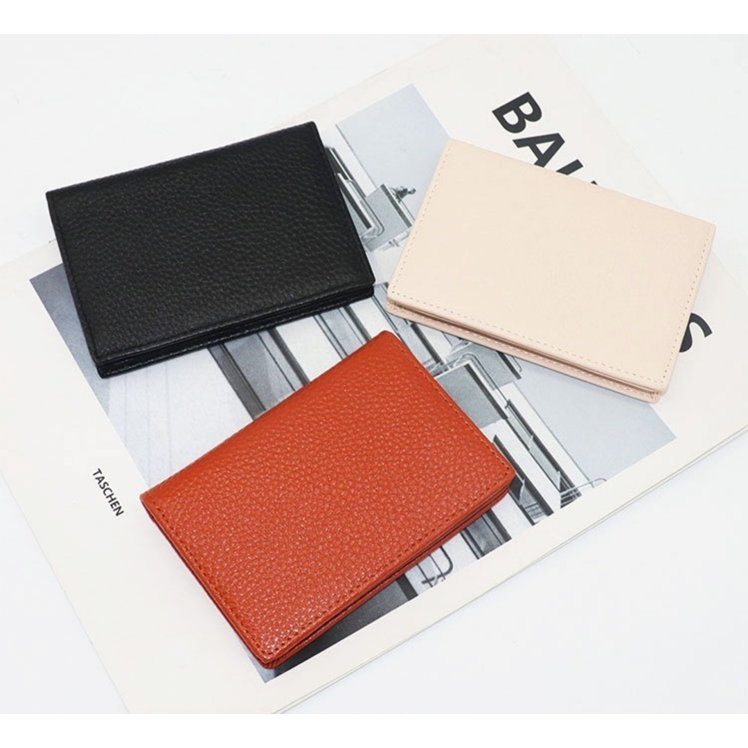名刺入れ　カードケース　パスケース　二つ折り　ビジネス　通勤　通学　シンプル レディースのファッション小物(名刺入れ/定期入れ)の商品写真