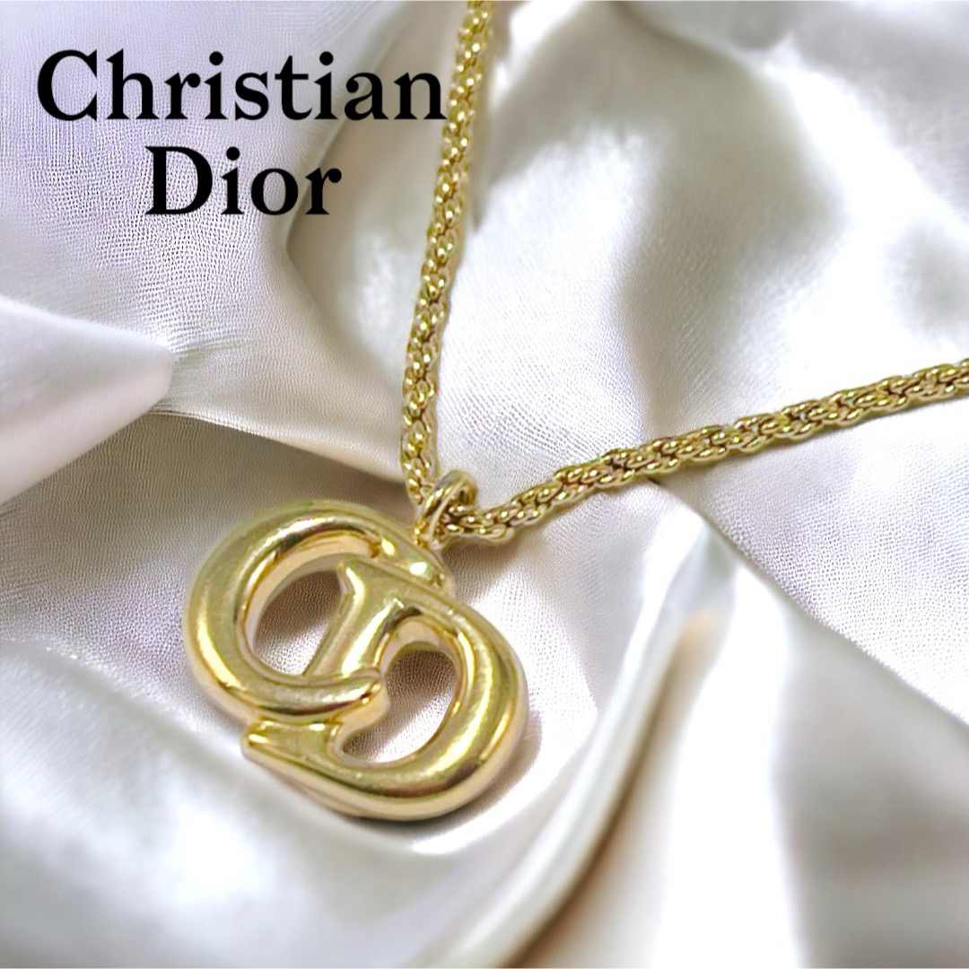 Christian Dior - 【美品】Christian Dior ネックレス ゴールド CDロゴ