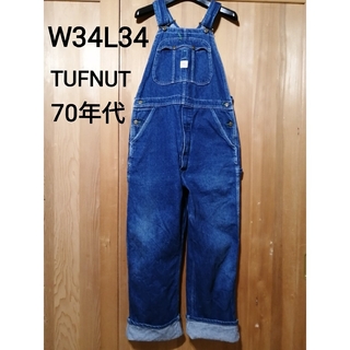 カーハート(carhartt)のTUFNUT　70年代　W34L334　オーバーオール　ブルー(サロペット/オーバーオール)