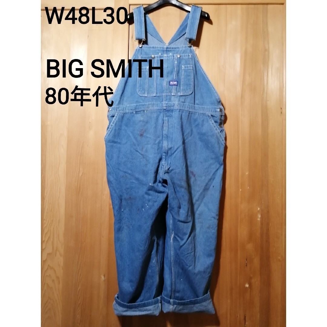 BIG SMITH(ビッグスミス)のBIG SMITH 　紺タブ　W48L30　オーバーオール　ライトブルー メンズのパンツ(サロペット/オーバーオール)の商品写真