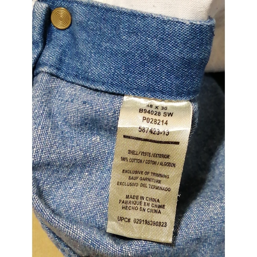BIG SMITH(ビッグスミス)のBIG SMITH 　紺タブ　W48L30　オーバーオール　ライトブルー メンズのパンツ(サロペット/オーバーオール)の商品写真