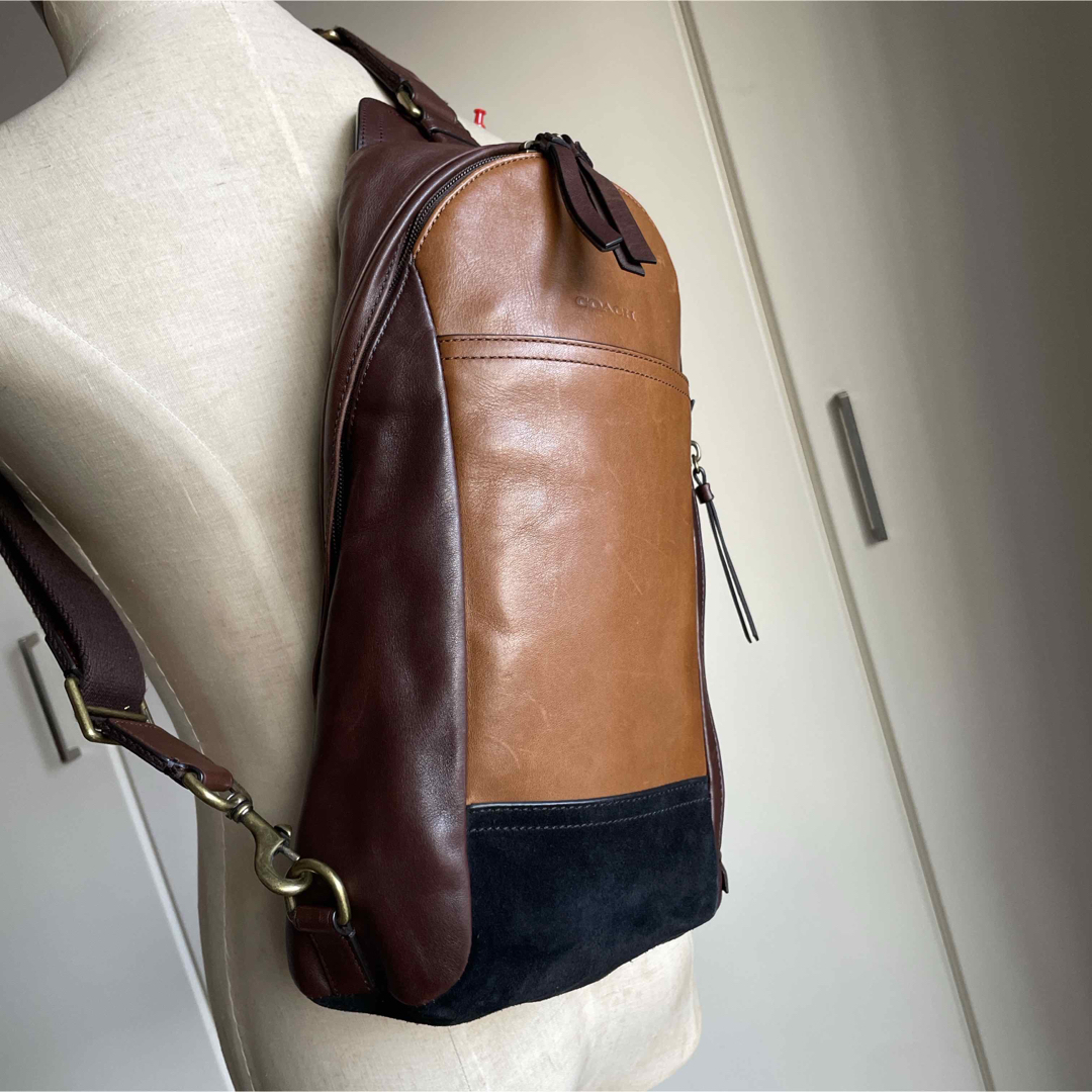 コーチ COACHブリーカー カラーブロック スリングバッグ ボディバッグ 中古 コーチ COACHブリーカー カラーブロック スリングバッグ ボディバッグ 中古