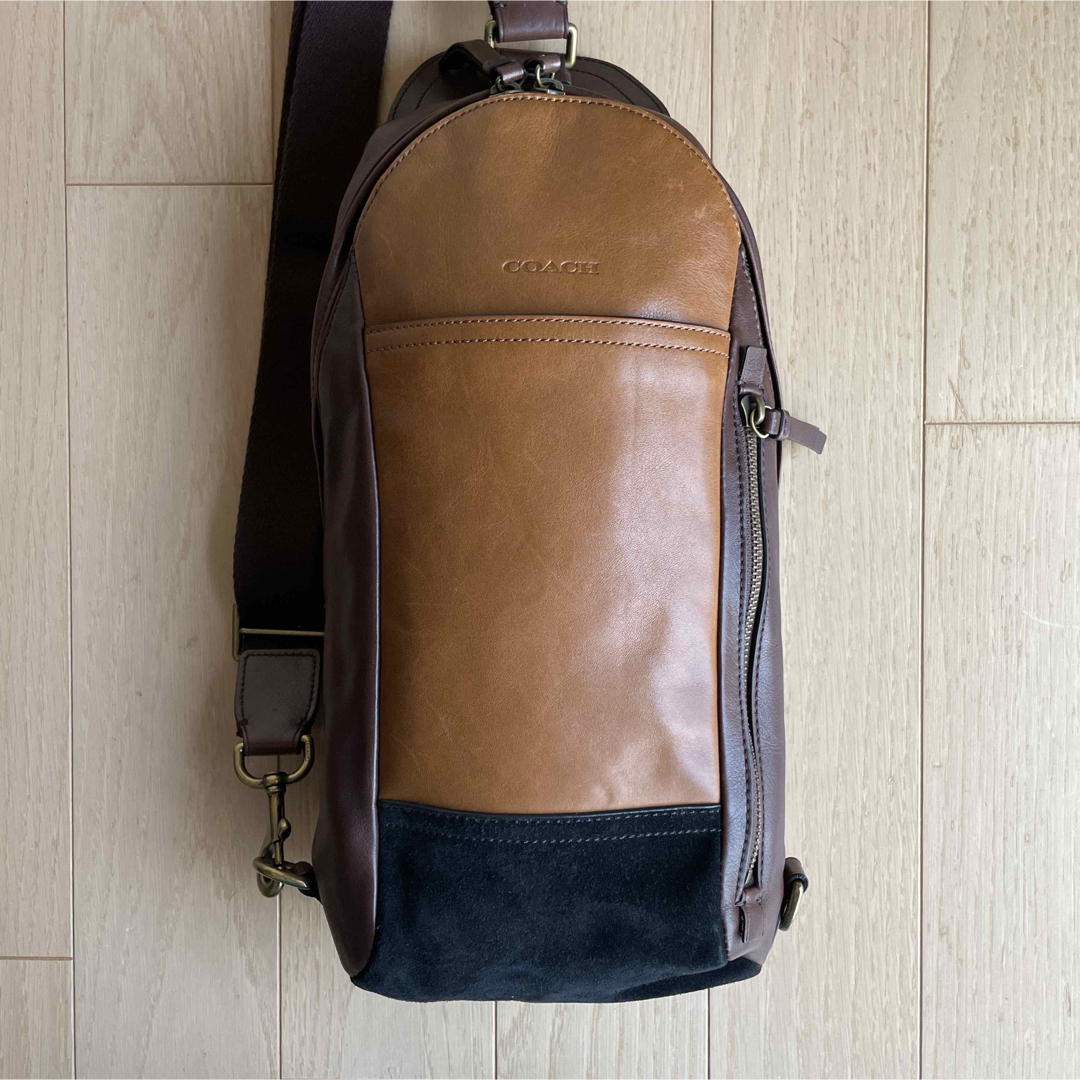 コーチ COACHブリーカー カラーブロック スリングバッグ ボディバッグ 中古 コーチ COACHブリーカー カラーブロック スリングバッグ ボディバッグ 中古