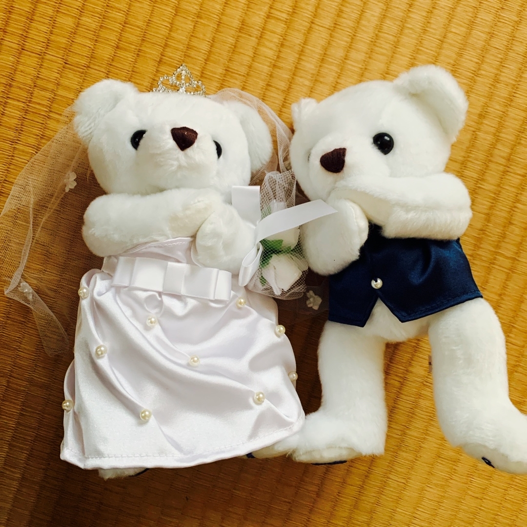 テディベア　結婚式 エンタメ/ホビーのおもちゃ/ぬいぐるみ(ぬいぐるみ)の商品写真