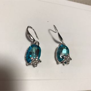 ピアス　水色×星デザイン(ピアス)