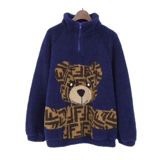 FENDI - フェンディ フェンディベア ボア ハーフジップ プルオーバー JUH045 AJ2N ユニセックス ネイビー FENDI 【中古】 【アパレル・小物】