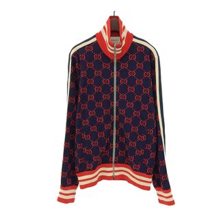 グッチ(Gucci)のグッチ GG ジャカード コットン ジャケット 496919 メンズ ネイビー GUCCI 【中古】 【アパレル・小物】(その他)