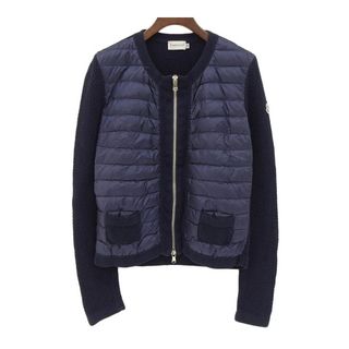 モンクレール(MONCLER)のモンクレール MAGLIA TRICOT ALLA COREANA 切替 ダウンジャケット 94644 00 90984 レディース ネイビー MONCLER 【中古】 【アパレル・小物】(その他)