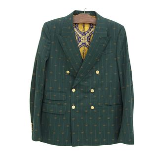 グッチ(Gucci)のグッチ インターロッキングG ストライプ ジャケット 574367 メンズ グリーン GUCCI 【中古】 【アパレル・小物】(その他)