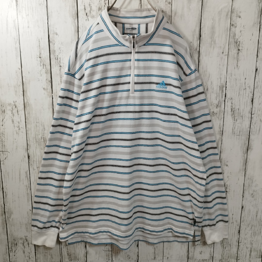 adidas(アディダス)の【adidas GOLF】Striped Half Zip Tee　D80 メンズのトップス(Tシャツ/カットソー(七分/長袖))の商品写真