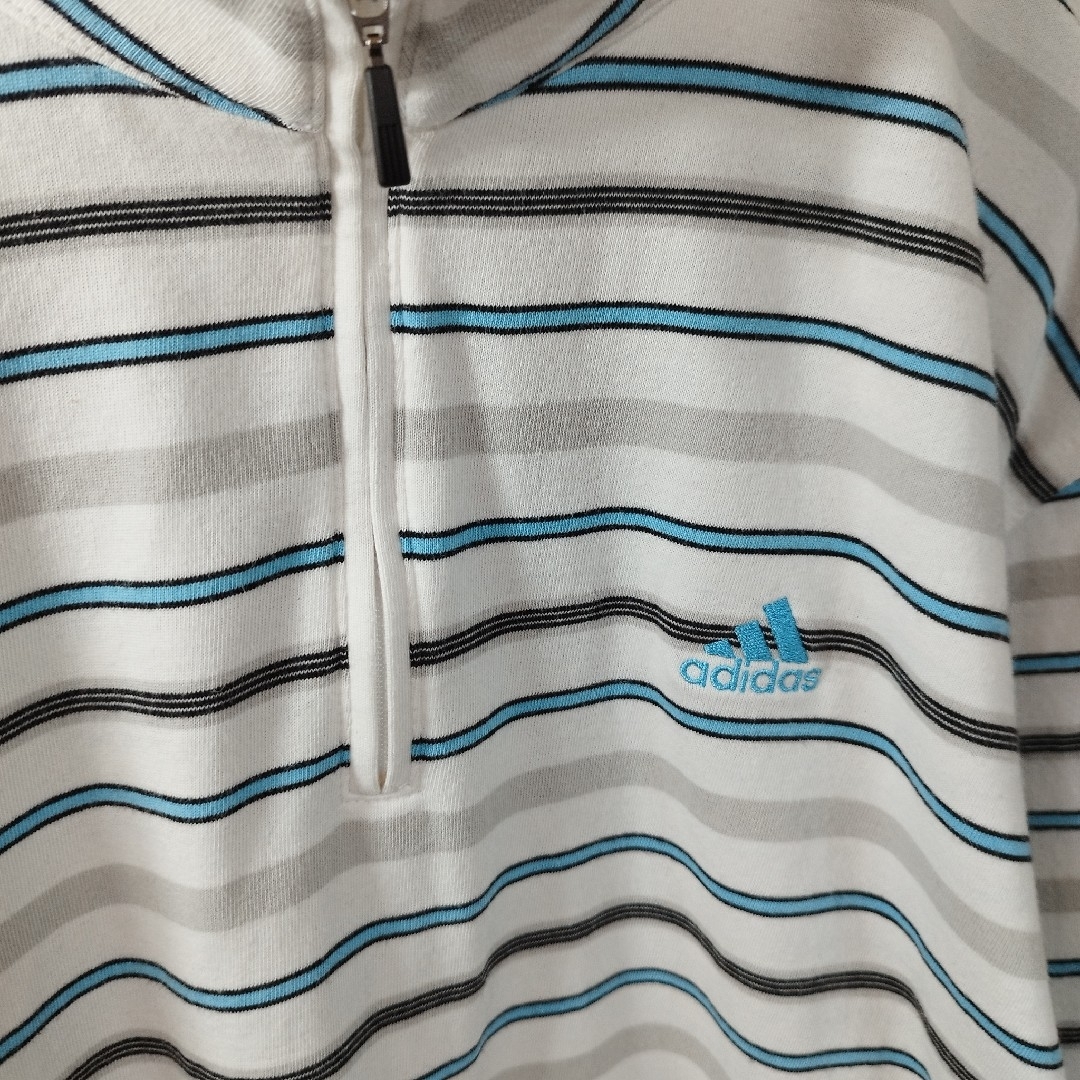 adidas(アディダス)の【adidas GOLF】Striped Half Zip Tee　D80 メンズのトップス(Tシャツ/カットソー(七分/長袖))の商品写真