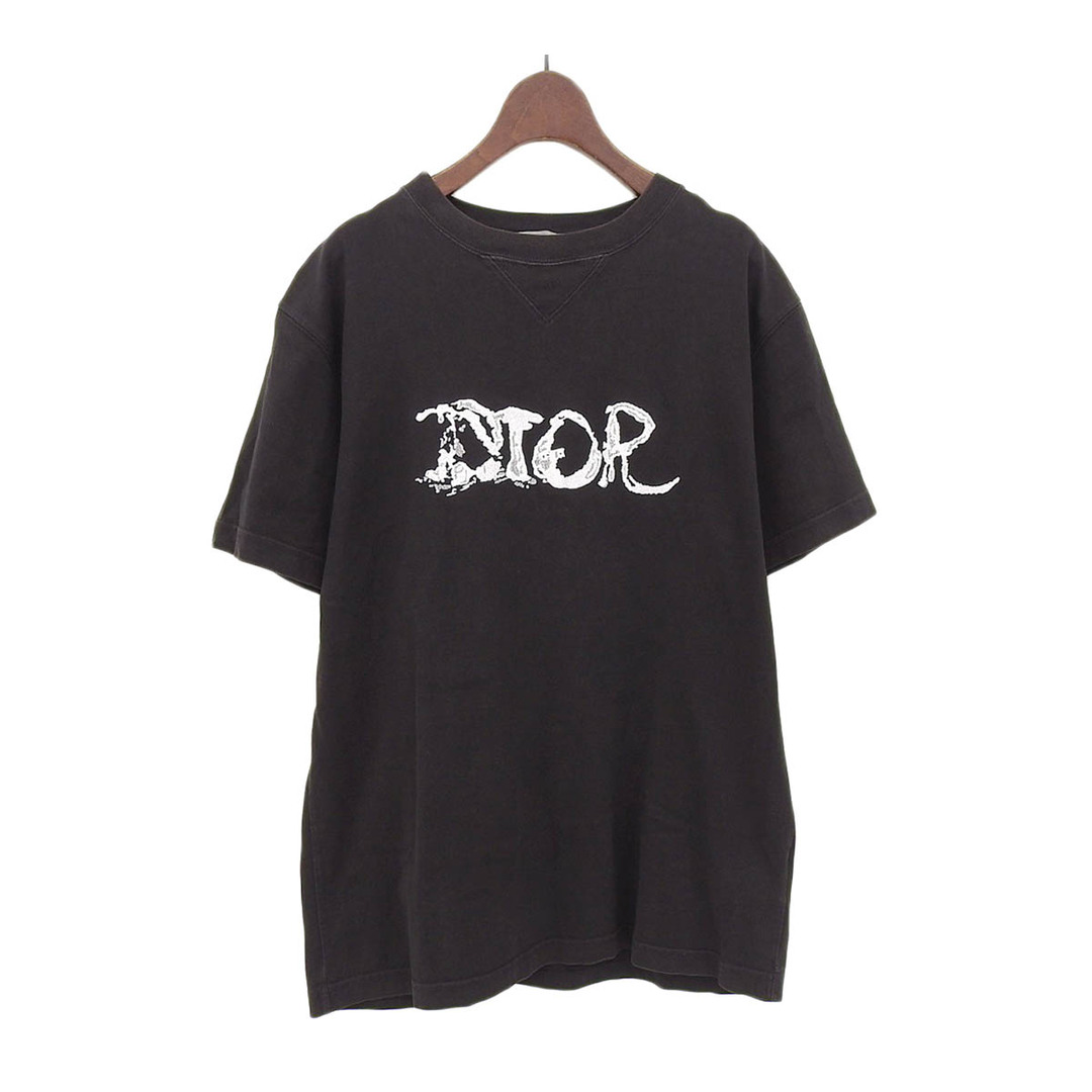 ディオール ピータードイグ コラボ ロゴ 刺繍 Tシャツ 143J685C0677 メンズ ブラック Dior  【アパレル・小物】トップス