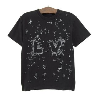 71cm袖丈ルイヴィトン 17AW Tシャツ カットソー LVロゴ 赤 グレー M