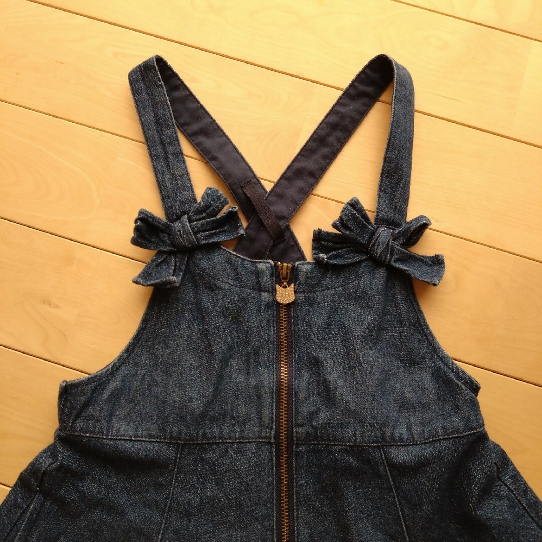 anyFAM(エニィファム)のanyfam デニムジャンバースカート 130 キッズ/ベビー/マタニティのキッズ服女の子用(90cm~)(ワンピース)の商品写真