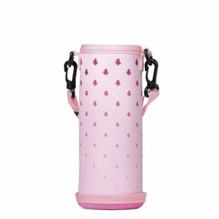 【js03-46-W-】ピンク PU 水筒カバー ボトルカバー ショルダー 水筒(弁当用品)