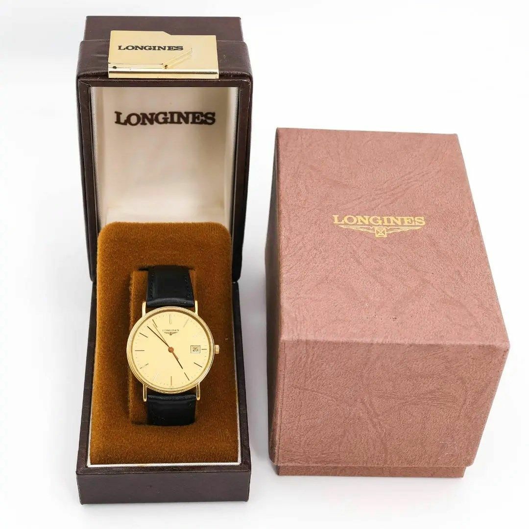 LONGINES(ロンジン)の《希少》LONGINES 腕時計 ゴールド ヴィンテージ レザー メンズ d メンズの時計(腕時計(アナログ))の商品写真