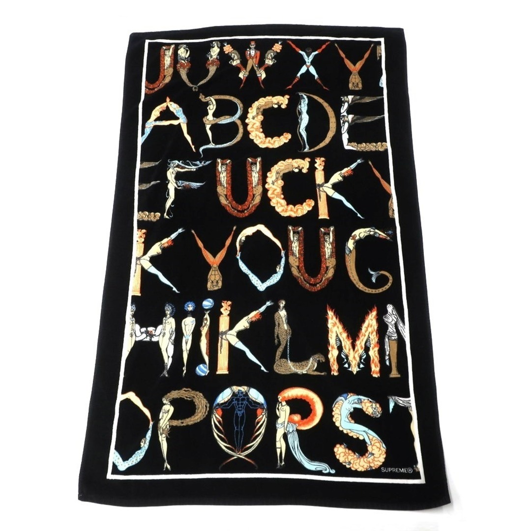 Supreme(シュプリーム)の【中古】シュプリーム Supreme 2018年春夏 Alphabet Beach Towel ビーチタオル ブラックxブラウン【メンズ】 インテリア/住まい/日用品の日用品/生活雑貨/旅行(タオル/バス用品)の商品写真