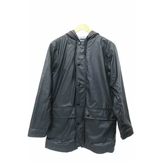 プチバトー(PETIT BATEAU)の【中古】petit bateauプチバトー ヨットパーカ ジャケット 防風性　撥水性　定番アイテム　ブラック　XS　小さいサイズ レインコート(その他)