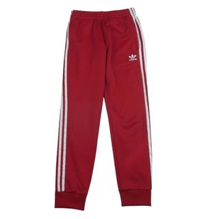 アディダス(adidas)のadidas アディダス トレフォイル ロゴ ナロー トラック パンツ レッド系 S【中古】(カジュアルパンツ)