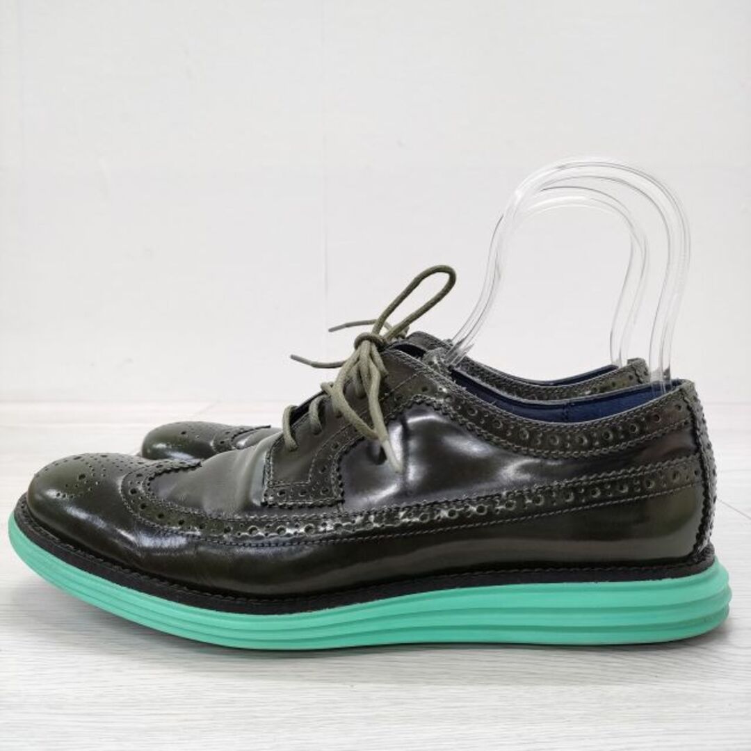 Cole Haan(コールハーン)のCOLE HAAN RUNARGRAND LONG WING サイズ9 ウイングチップ シューズ・靴 グリーン キミドリ メンズ コールハーン【中古】4-0116G◎ メンズの靴/シューズ(その他)の商品写真