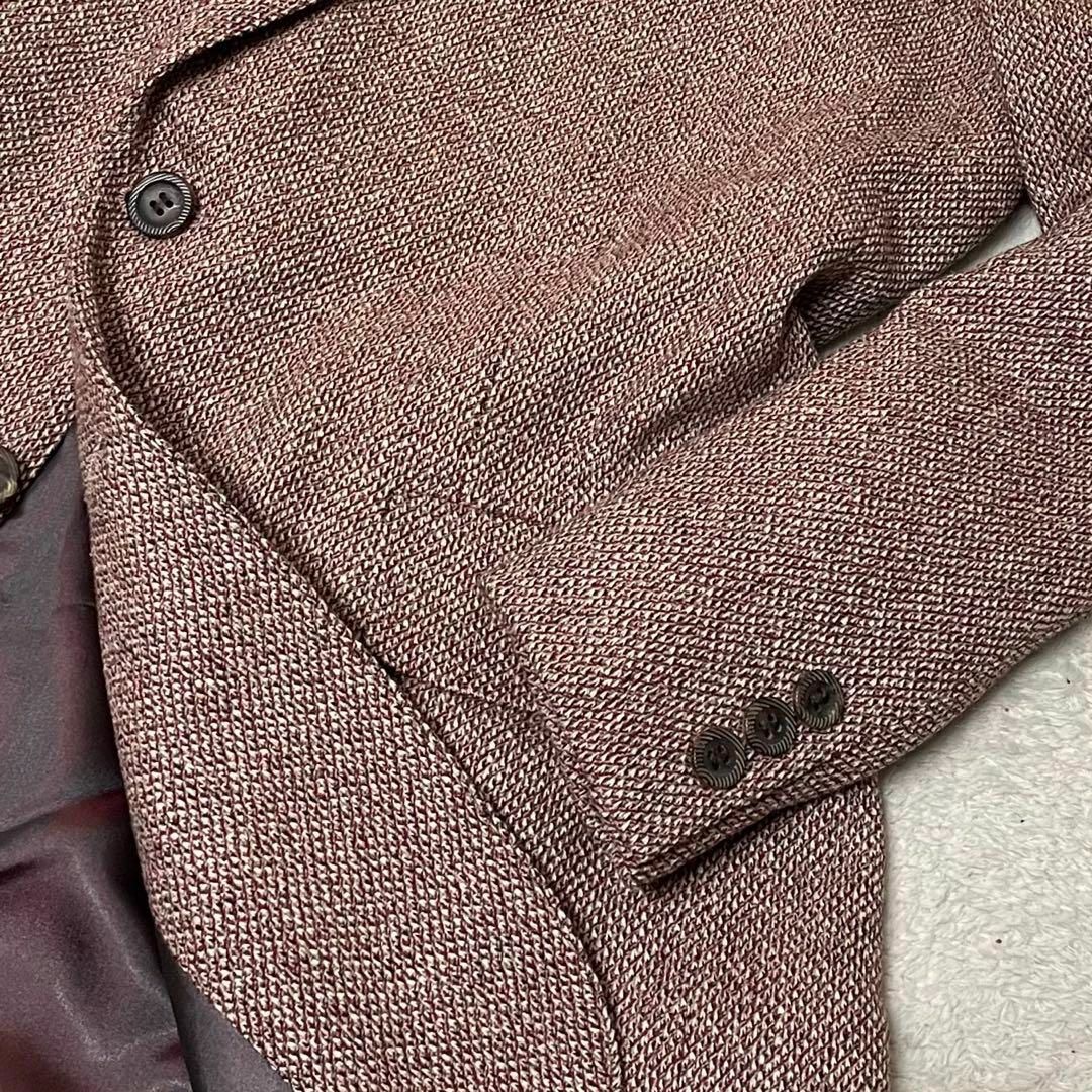 専用米国老舗 ヒッキーフリーマン シルク混 ツイードジャケット レッド L 美品 メンズのジャケット/アウター(テーラードジャケット)の商品写真