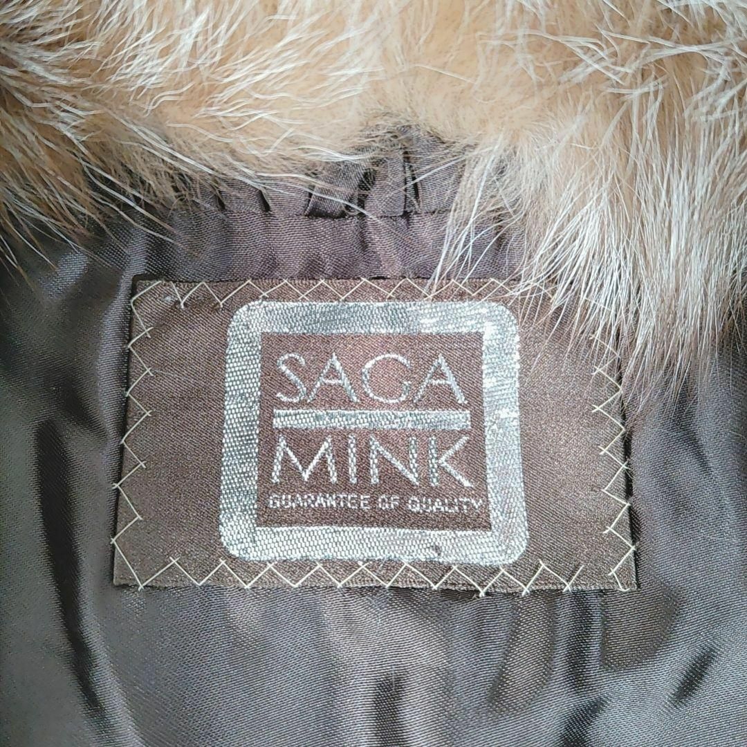 SAGA MINK サガミンク◎毛皮コート リアルファー(XL)高級 銀タグの通販