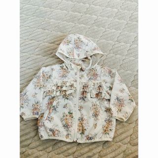 プティマイン(petit main)の※美品！petit mainナイロンジャケットパーカー女の子用90(ジャケット/上着)