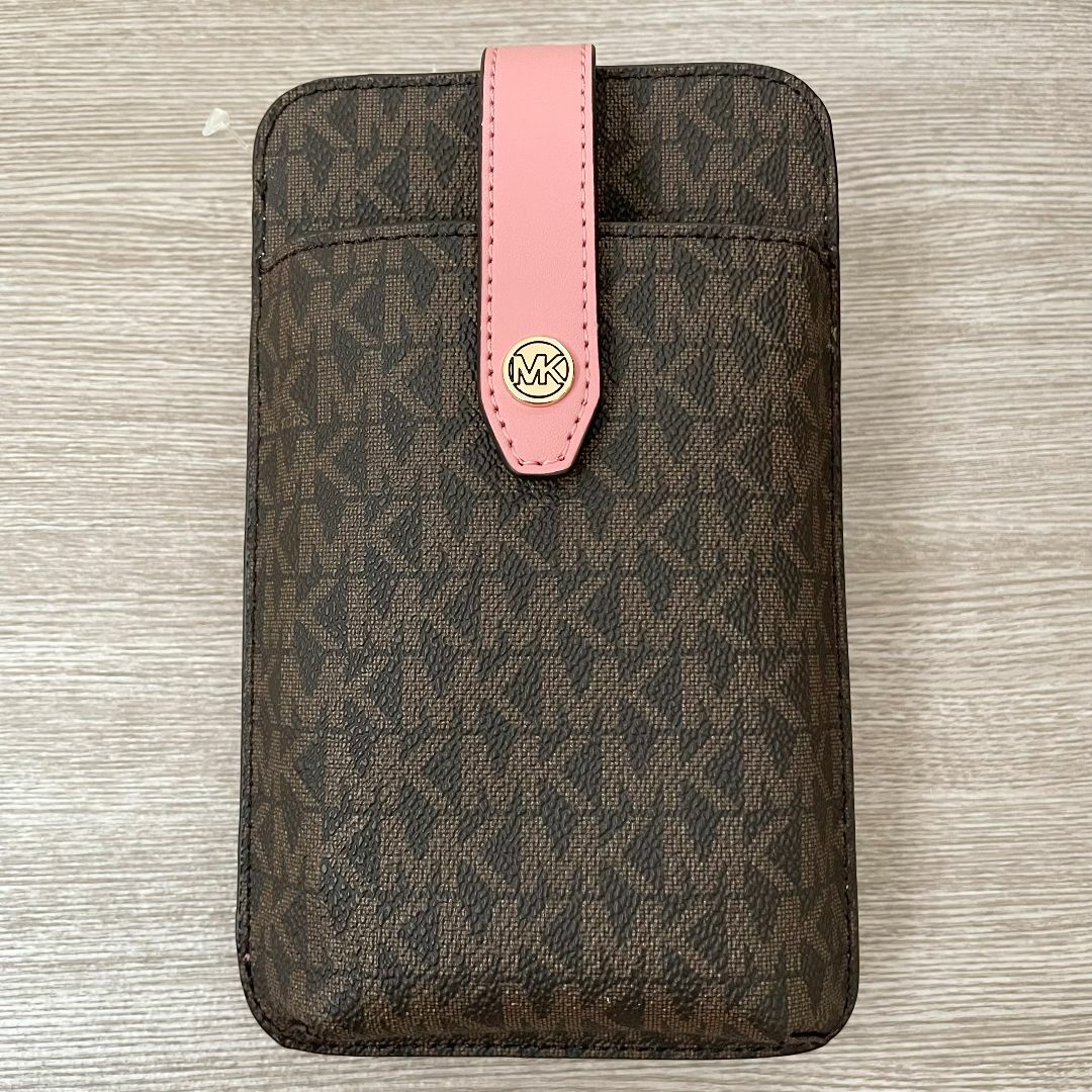 Michael Kors(マイケルコース)の【新品】マイケルコース スマホ ショルダー ミニ バッグ ポーチ ピンク レディースのバッグ(ショルダーバッグ)の商品写真