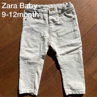 ザラキッズ(ZARA KIDS)のZara Babyベビー　子供服　デニム　ホワイト　パンツ　長ズボン　80(パンツ)