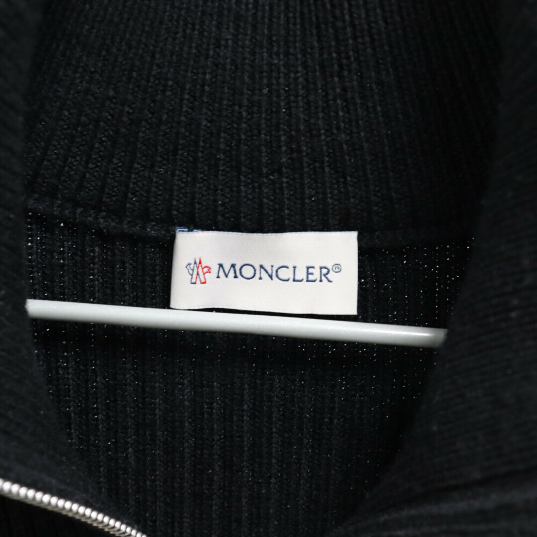 MONCLER(モンクレール)のMONCLER モンクレール Cardigan Toricot ジップアップドライバーズニット I20919B00029 M1131 ブラック メンズのトップス(カーディガン)の商品写真