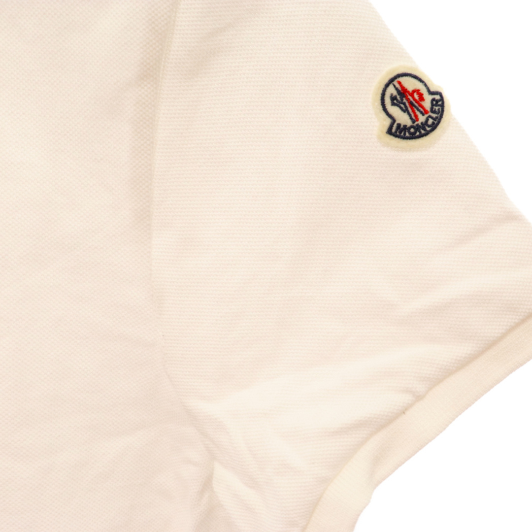MONCLER(モンクレール)のMONCLER モンクレール MAGLIA POLO MANICA CORTA 襟ロゴ入り半袖ポロシャツ ホワイト E20918305150 メンズのトップス(ポロシャツ)の商品写真