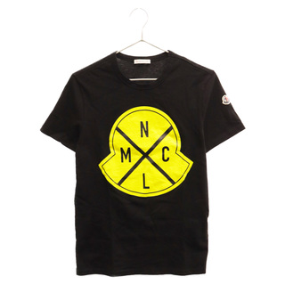 モンクレール(MONCLER)のMONCLER モンクレール フロントロゴプリント 半袖Tシャツ ブラック F10918C73620(Tシャツ/カットソー(半袖/袖なし))