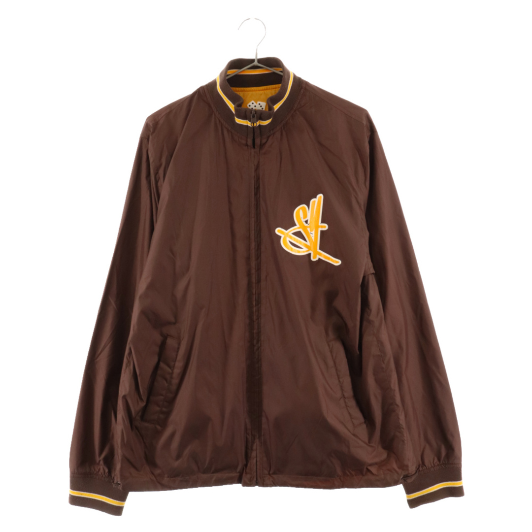 STUSSY(ステューシー)のSTUSSY ステューシー 00s リバーシブルナイロントラックジャケット ブラウン/イエロー メンズのジャケット/アウター(フライトジャケット)の商品写真