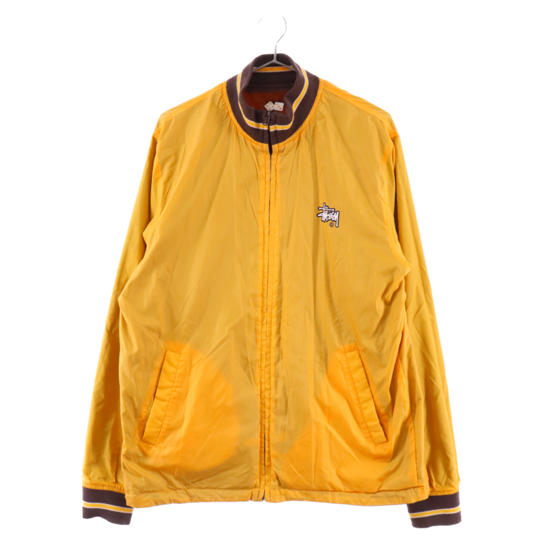 STUSSY(ステューシー)のSTUSSY ステューシー 00s リバーシブルナイロントラックジャケット ブラウン/イエロー メンズのジャケット/アウター(フライトジャケット)の商品写真