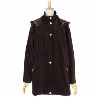 バーバリー(BURBERRY)の美品 Vintage バーバリー Burberrys コート フード付き ジップアップ スタンドカラー アウター レディース 日本製 M ブラウン(その他)