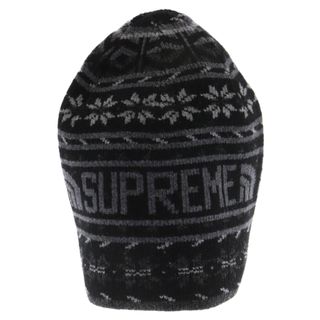 シュプリーム(Supreme)のSUPREME シュプリーム 22AW×THE NORTH FACE TS FAIRE ISLE BEANIE×ノースフェイス コラボ ロゴフェアアイルビーニー 帽子 NN52250I ブラック(ニット帽/ビーニー)