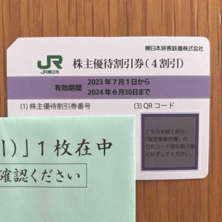 ジェイアール(JR)のJR東日本　株主優待割引券　4割引　1枚(鉄道乗車券)