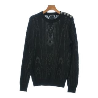 バルマン(BALMAIN)のBALMAIN バルマン ニット・セーター S 黒(総柄) 【古着】【中古】(ニット/セーター)