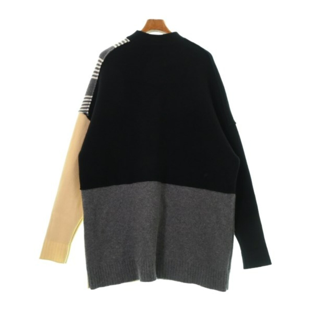 Jil Sander(ジルサンダー)のJIL SANDER ニット・セーター 44(S位) 黒xグレーxアイボリー 【古着】【中古】 メンズのトップス(ニット/セーター)の商品写真