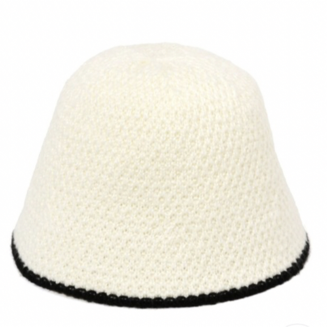 niko and...(ニコアンド)のオリジナルニットクローシュハット　ホワイト レディースの帽子(ニット帽/ビーニー)の商品写真