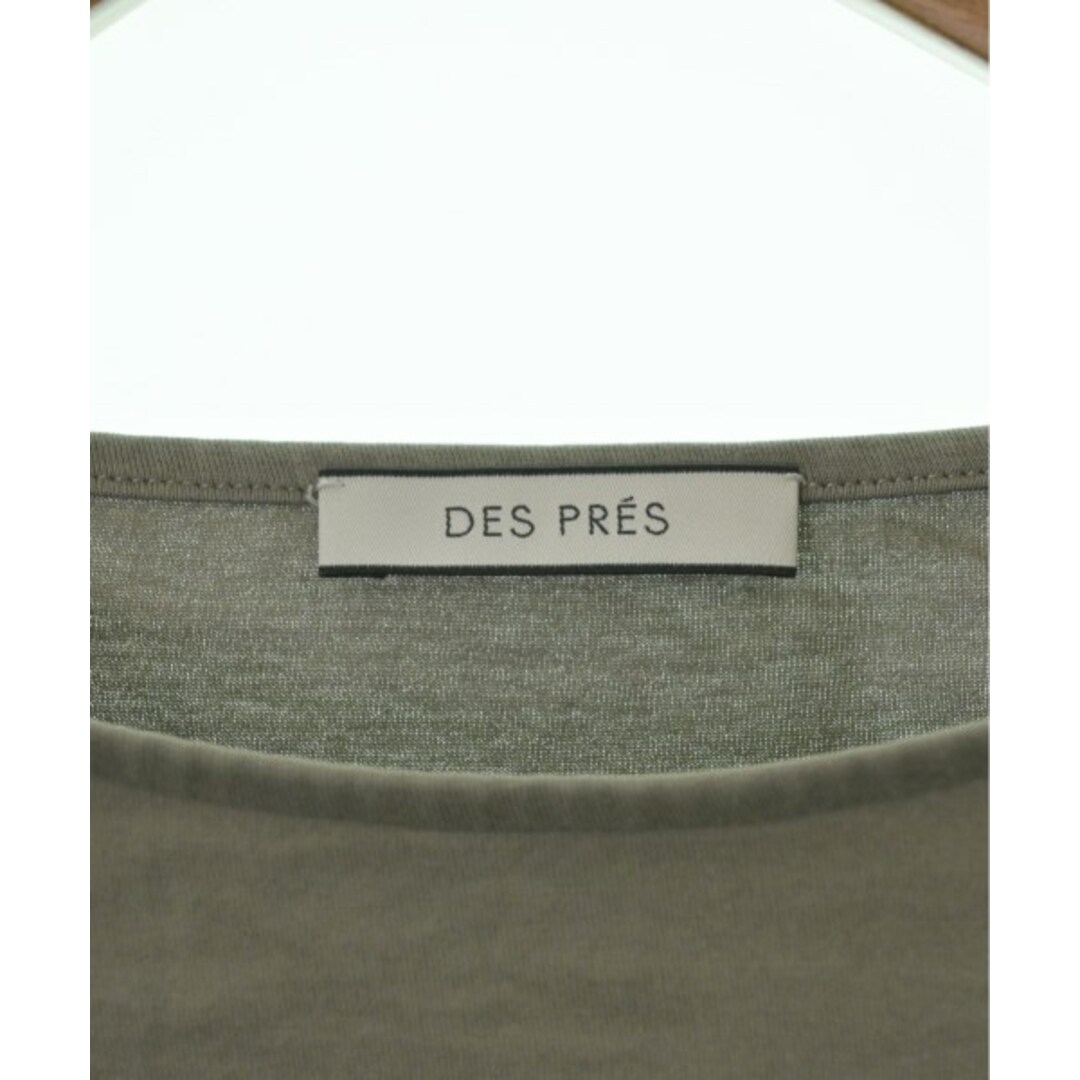 DES PRES(デプレ)のDES PRES デプレ Tシャツ・カットソー S カーキ 【古着】【中古】 レディースのトップス(カットソー(半袖/袖なし))の商品写真