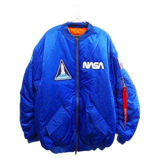 バレンシアガ(Balenciaga)のBALENCIAGA バレンシアガ Space NASA Bomber Jacket スペース ナサ ボンバージャケット ブルー 663083 TKO01(フライトジャケット)