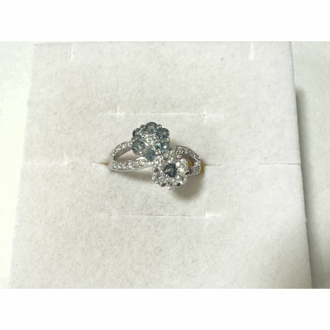 ☆鑑別結果付☆ Pt900 アレキサンドライト ダイヤモンド レディースリング  レディースのアクセサリー(リング(指輪))の商品写真