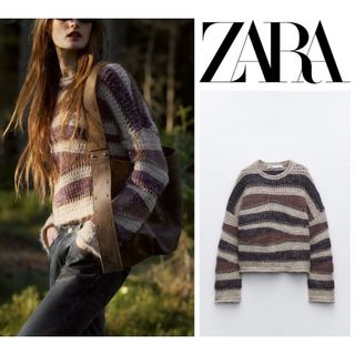 ザラ(ZARA)のZARAパッチワークセーター(M)(ニット/セーター)