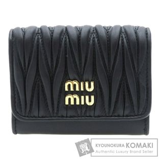 ミュウミュウ(miumiu)のMIUMIU 5MC104 ロゴモチーフ カードケース カーフ レディース(名刺入れ/定期入れ)